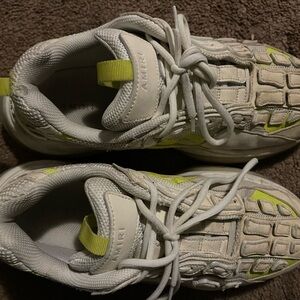 AMIRI Kids White and Lime Sneakers
